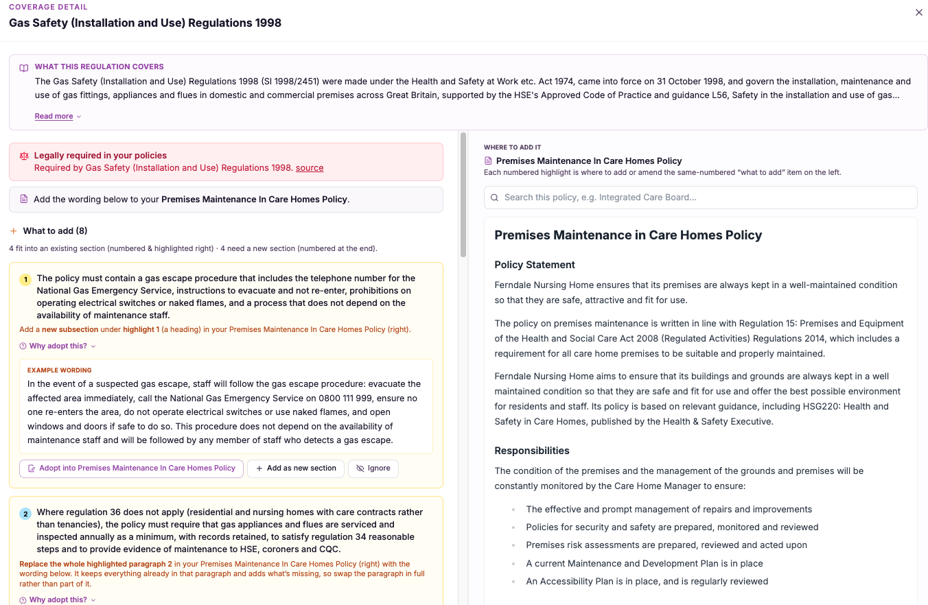 Map the requirements