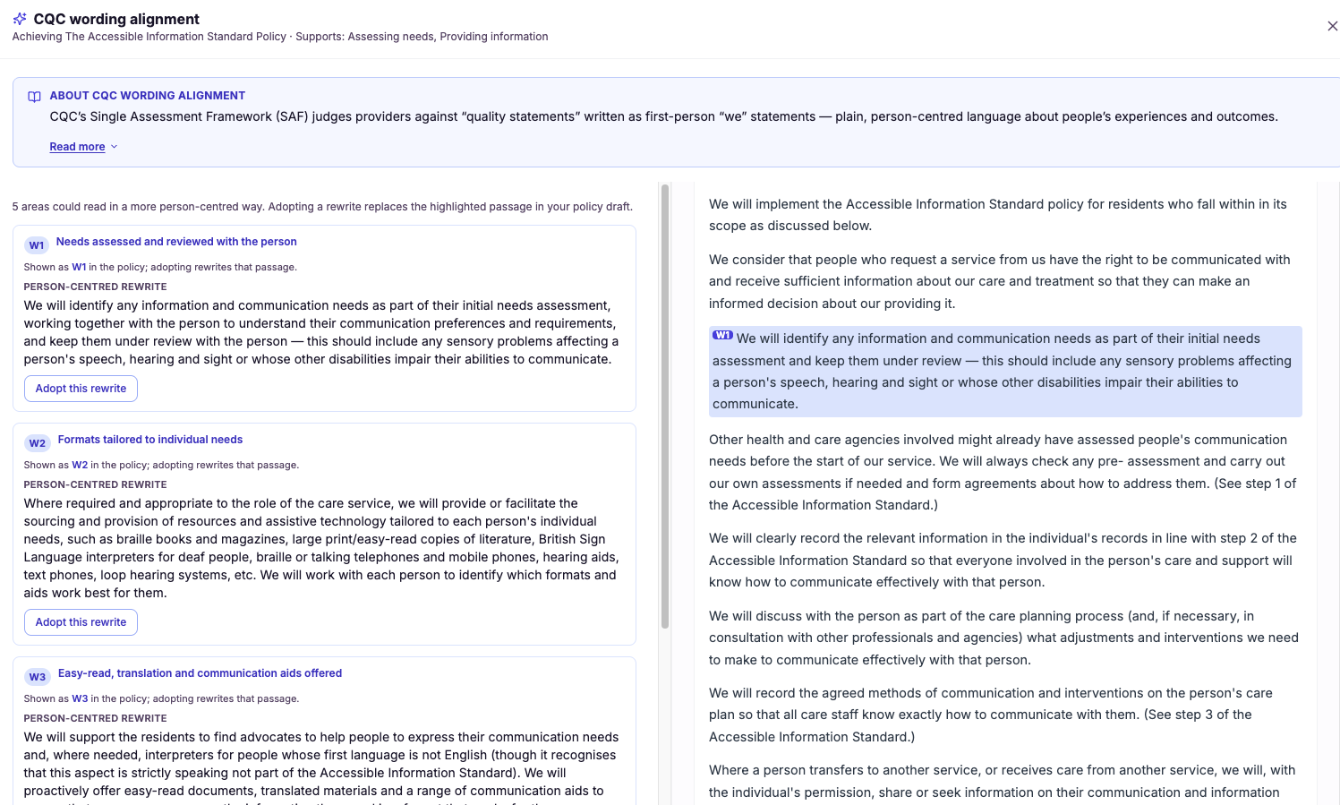 Policies an inspector recognises, still written in your voice