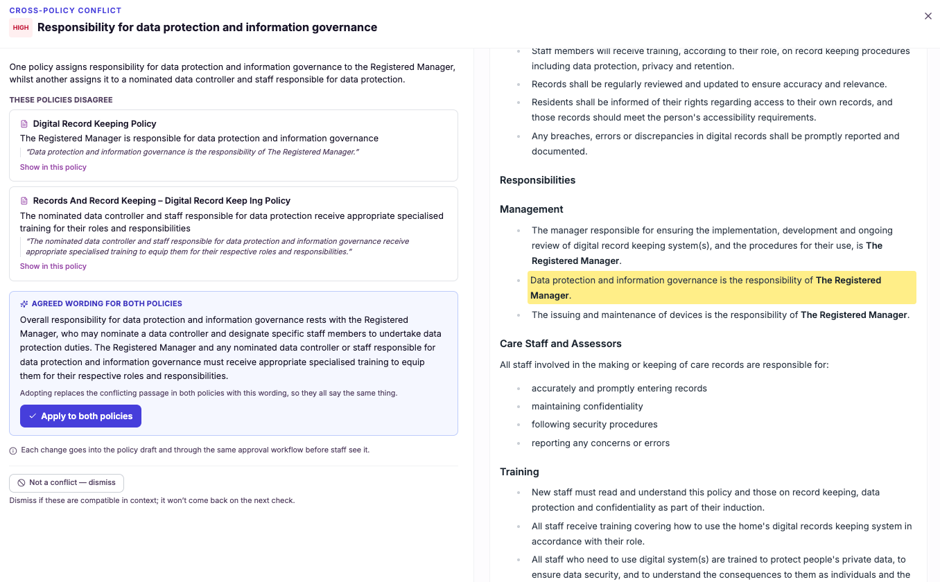 Compare across documents