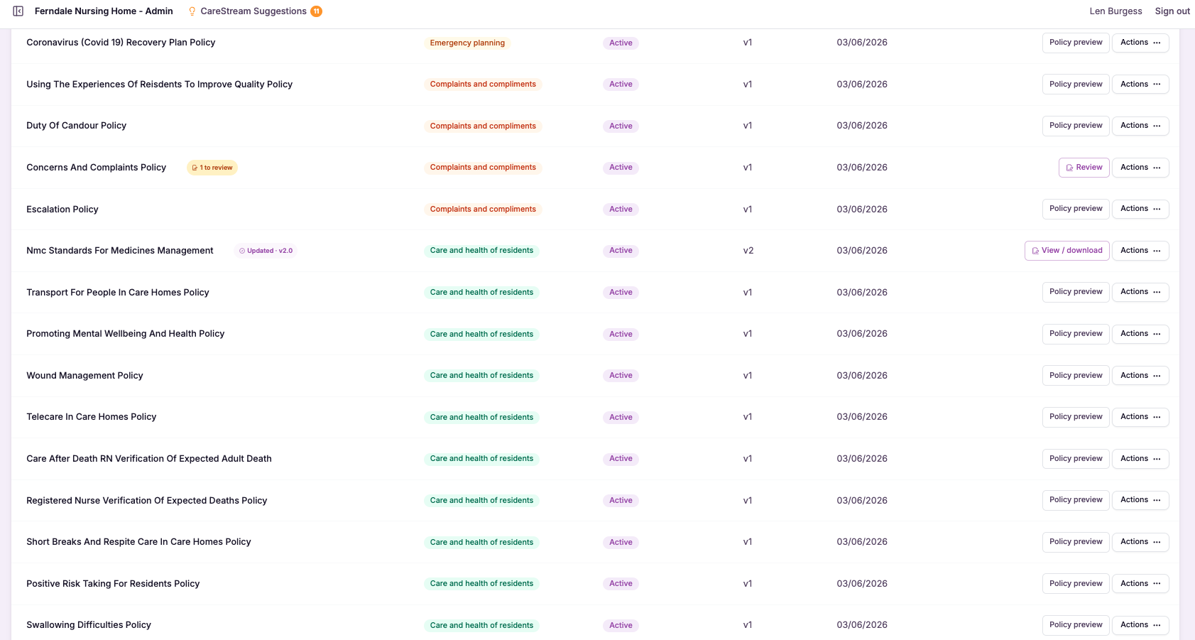 Document versioning