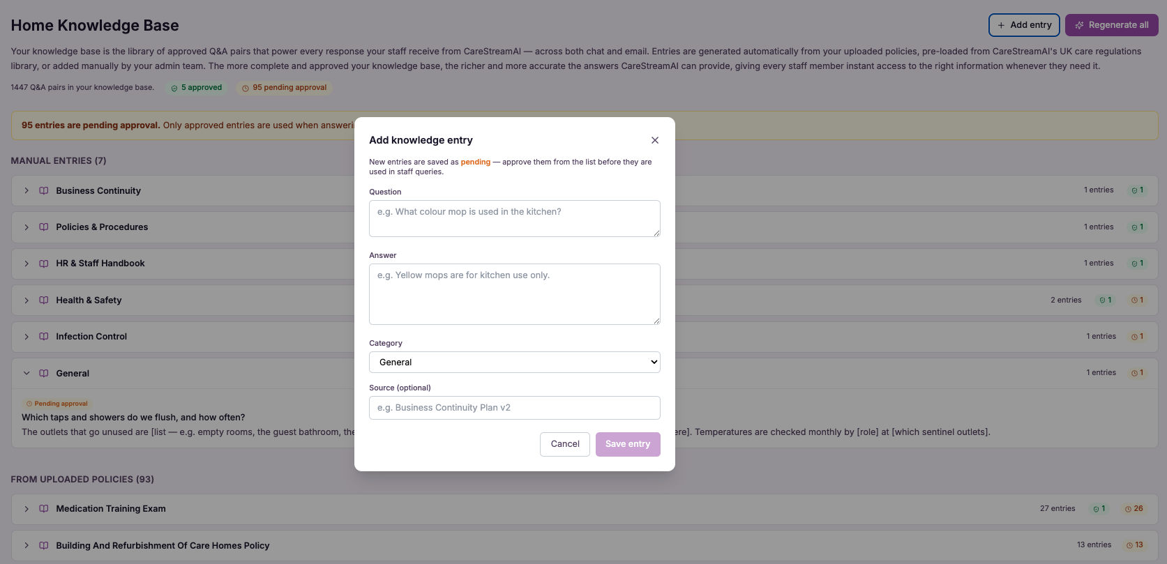 Add an entry