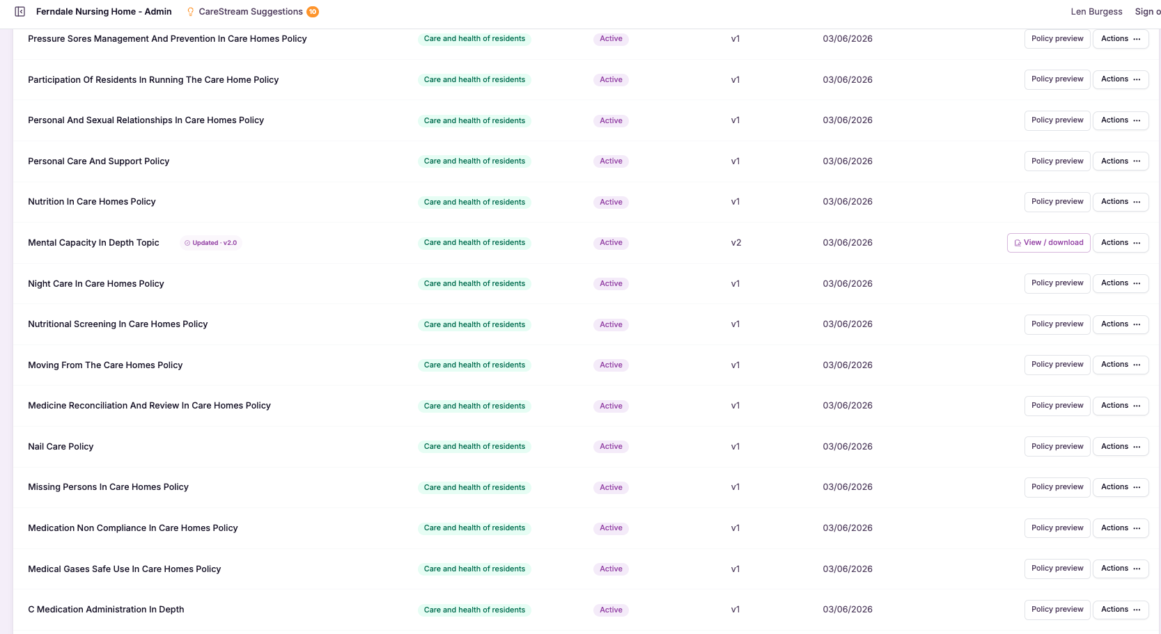 Document versioning