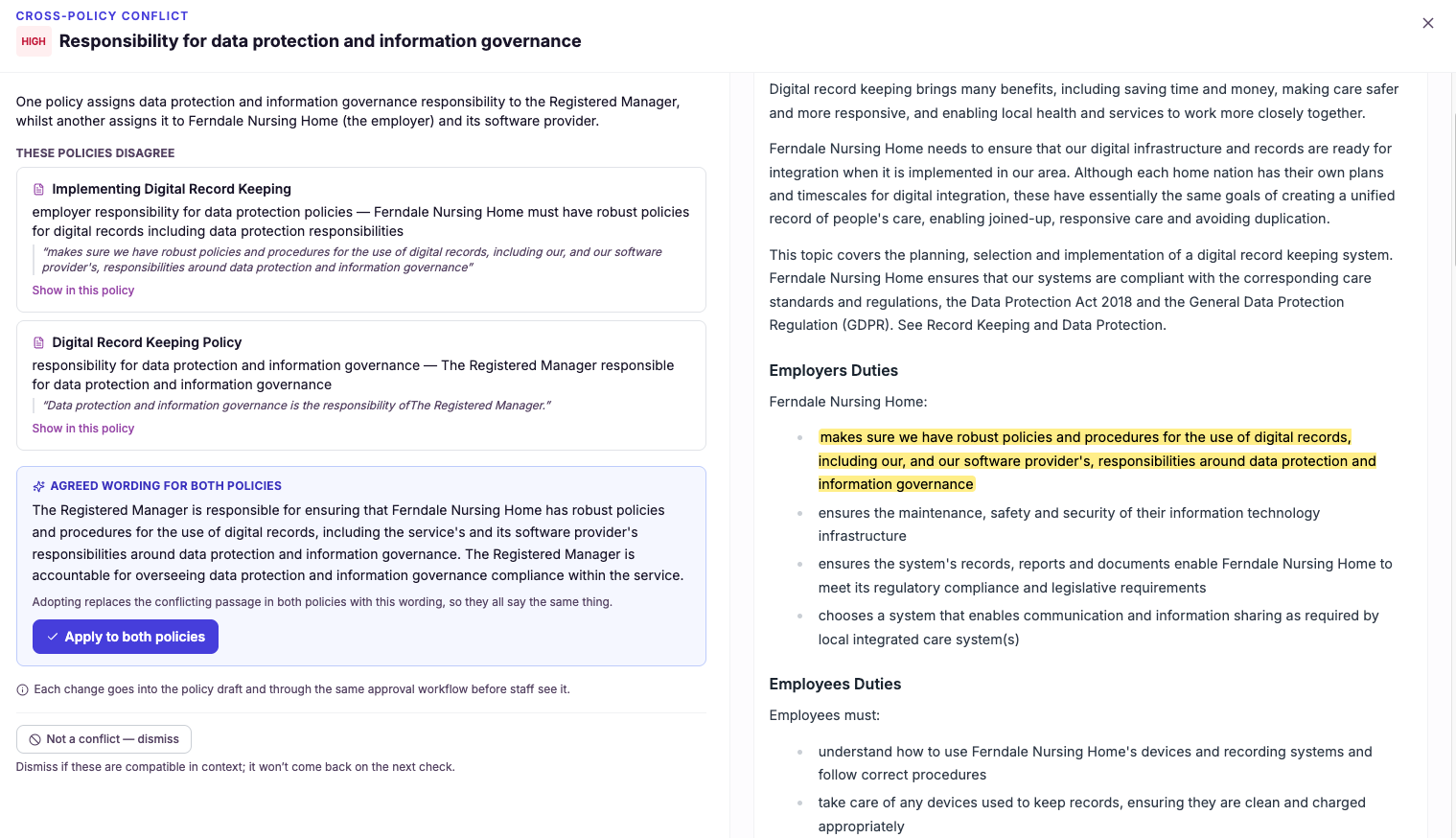 Policy Inconsistencies
