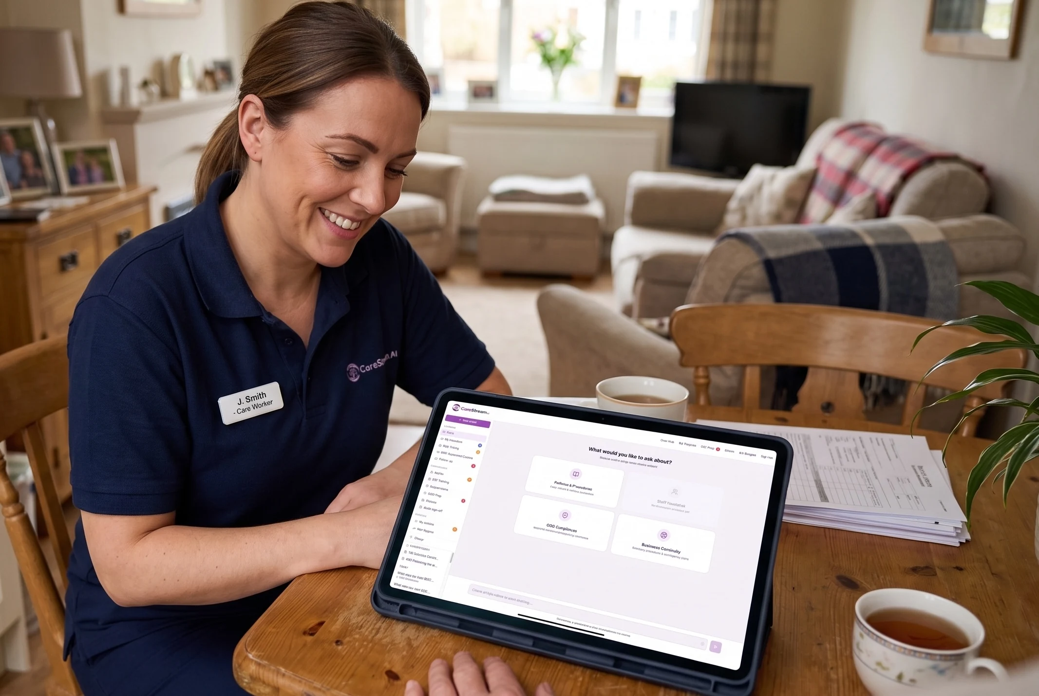 How your live-in carers use CareStream, day to day.