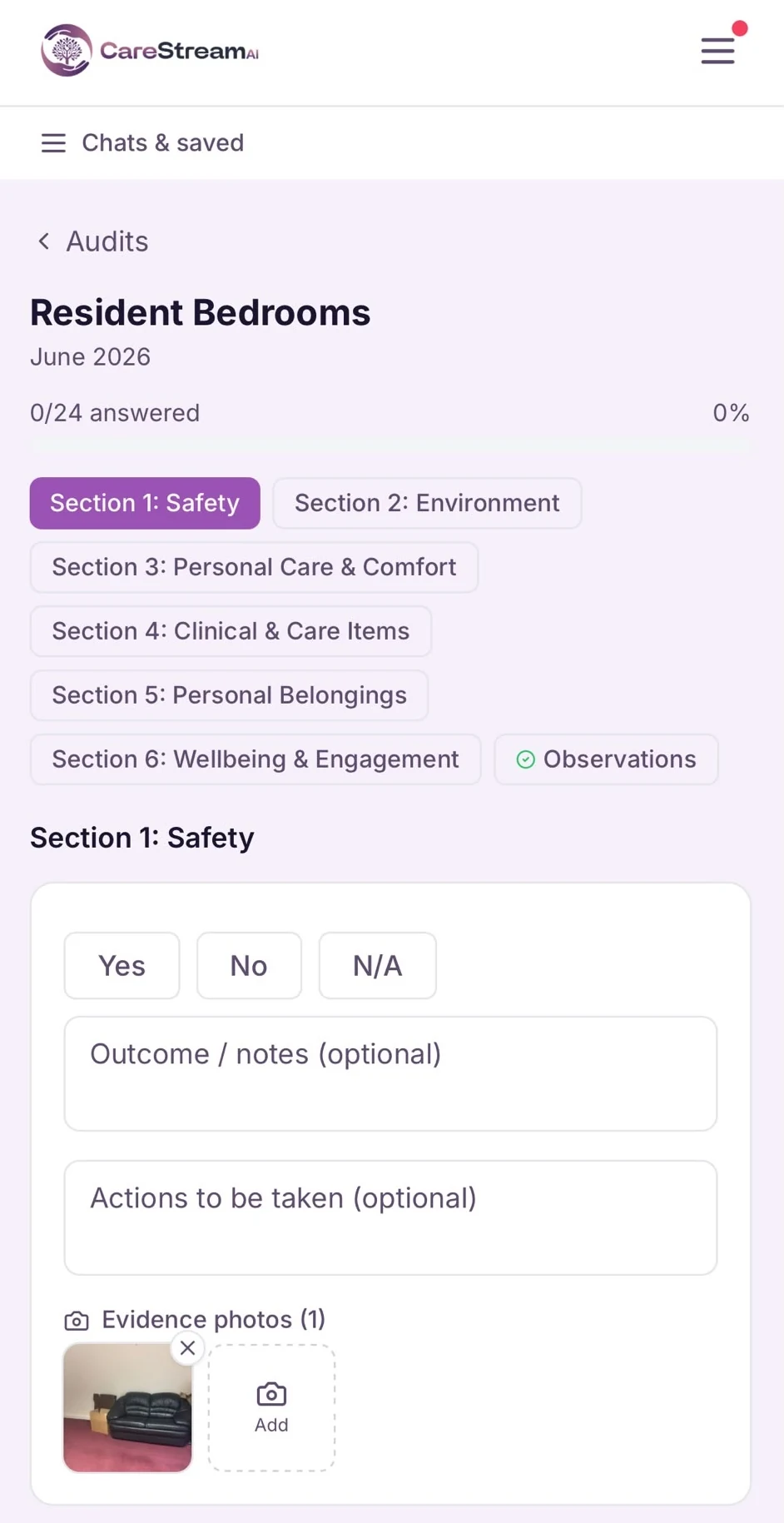 Capture the evidence, right on the question.