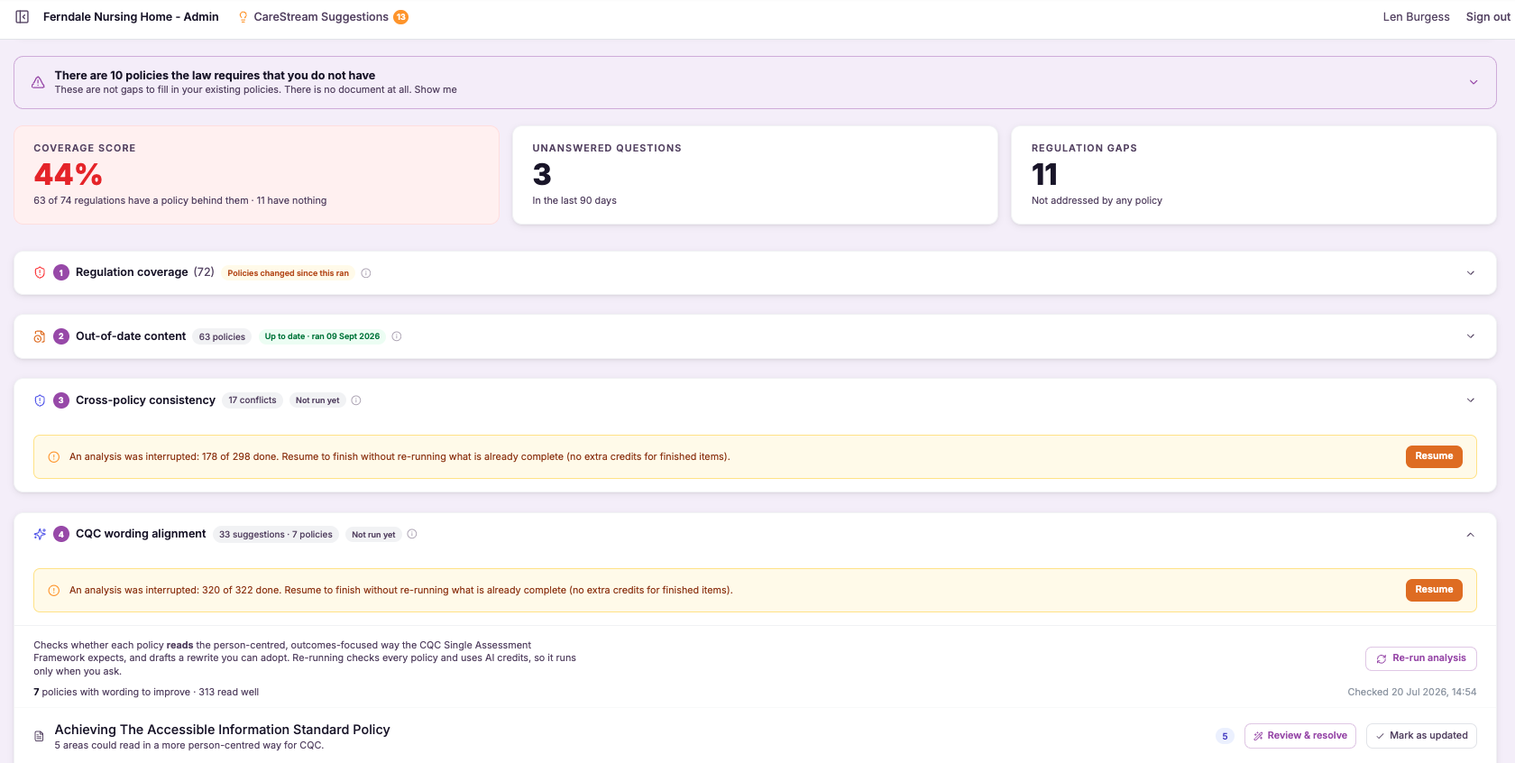 Screenshot slot Suggested wording, before and after